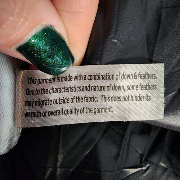 BCBGMaxazria Metallic Sapphire Down Puffer Coat | Women's XS - Picture 15 of 16